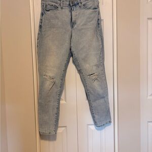 Banana Republic - Light Blue Women's Skinny/Distressed Denim Jeans
